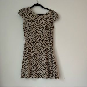 Animal print midi dress